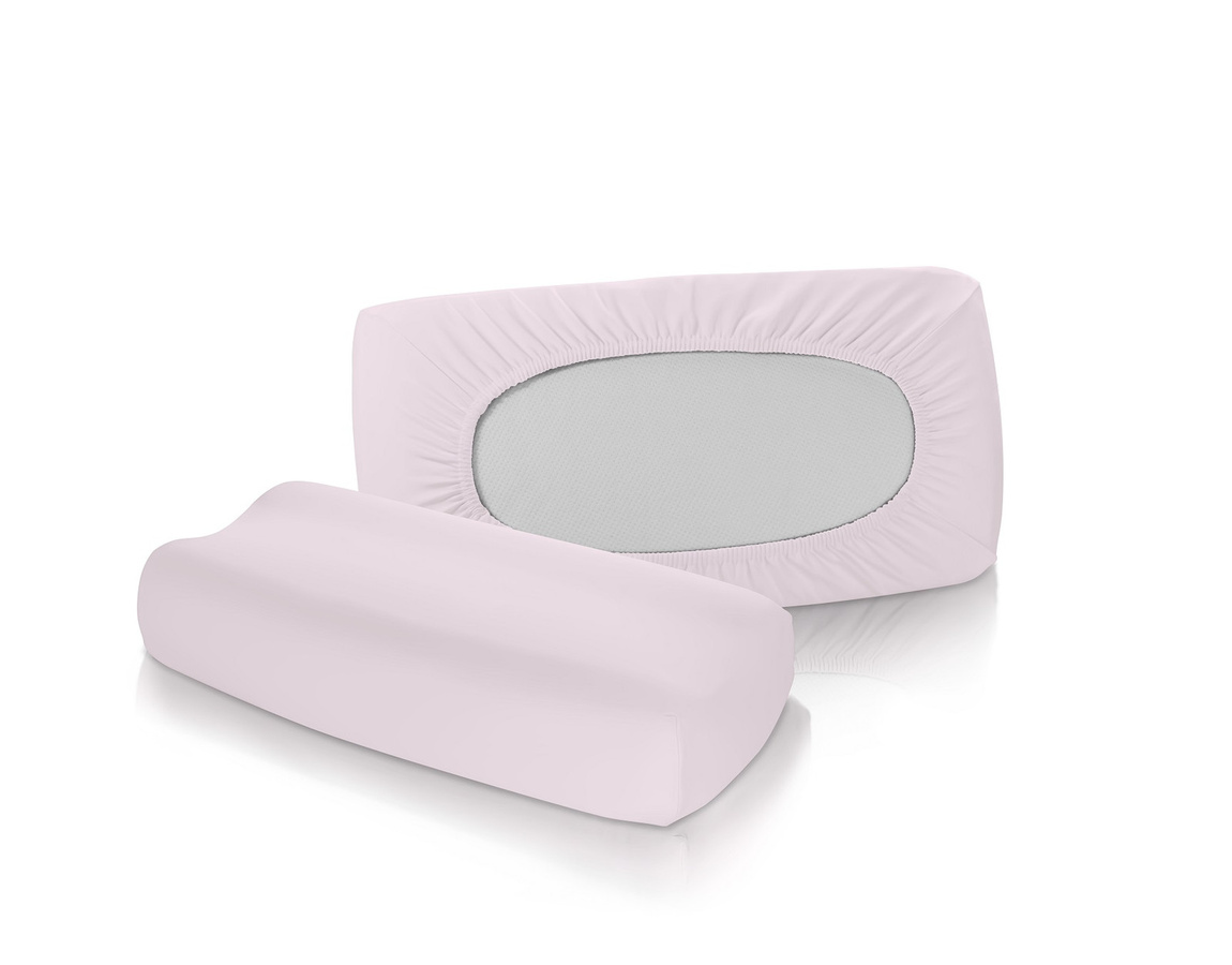 2er-Set Fleuresse Jersey Spannbezüge für Nackenstützkissen Vital Comfort, Farbe: Pink, B/T: 40 x 40 cm - Bild 1