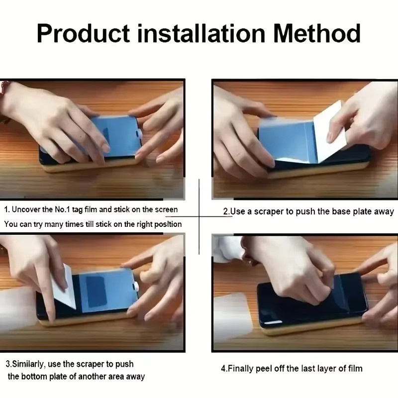 3er-Set DIXSG Hydrogel-Displayschutz Folie für iPhone 11 bis iPhone 16 Pro Max, Vollabdeckung, transparent - Bild 6