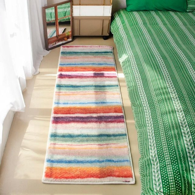 Ins Style Teppich mit Streifen-Design in Multicolour, B/T: 120 x 40 cm - Bild 1