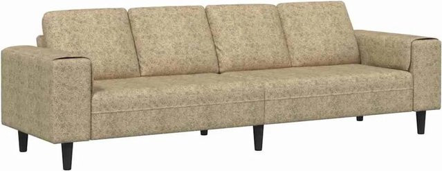 vidaXL Wohnzimmer Couch in Hellgrau und Beige, gepolstert, B/T/H: 250 x 77 x 76 cm - Bild 1