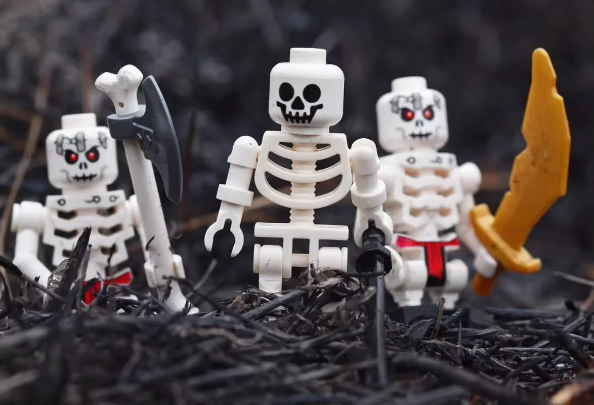 Undead Warrior Brick Toys Skelettsoldaten, Ninja Bone People, Fantasy - Bild 2