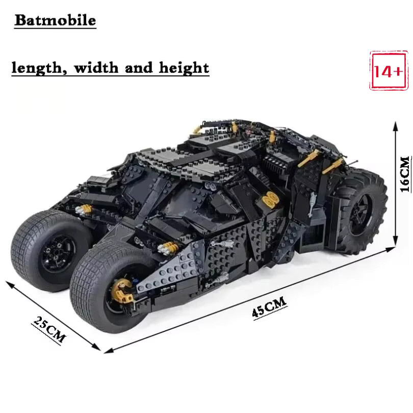 Chariot Dark Knight Batmobile, Modellbausatz, 2049 Teile, ab 14 Jahren - Bild 6