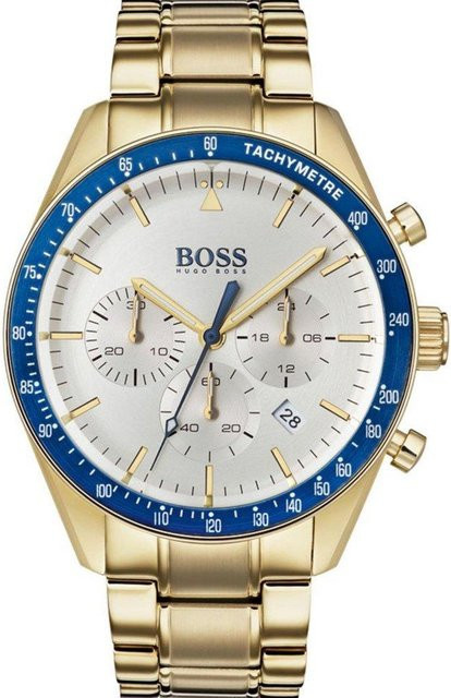 Hugo Boss Chronograph, Edelstahl, Gold, Quarz, 44 mm, Herren - Bild 1