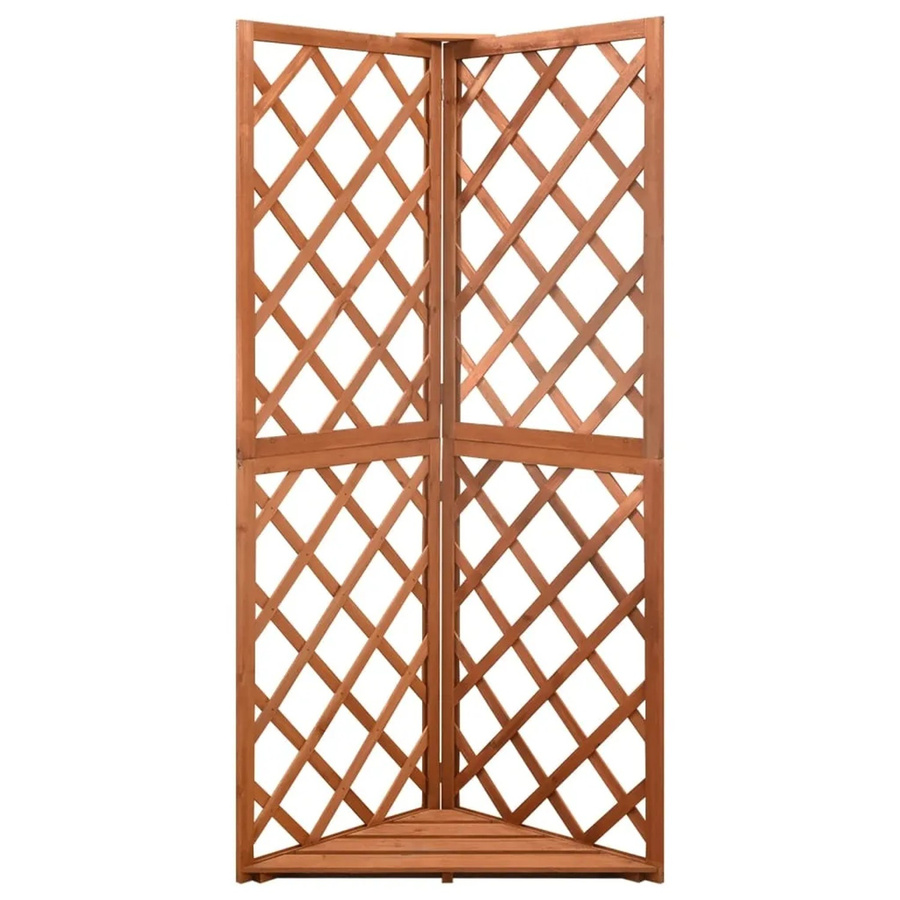 vidaXL Eckspalier aus Massivholz in Braun, B/T/H: 50 x 50 x 145 cm - Bild 2
