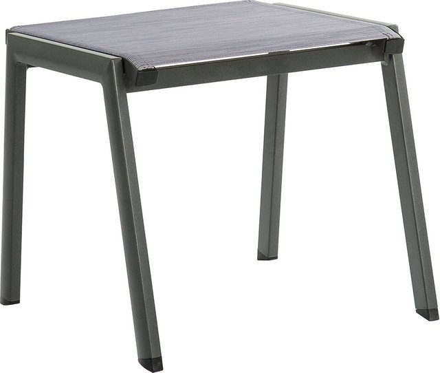 Stern Stapelhocker Allround aus Aluminium in Anthrazit mit textilem Sitz in Silber - Bild 1