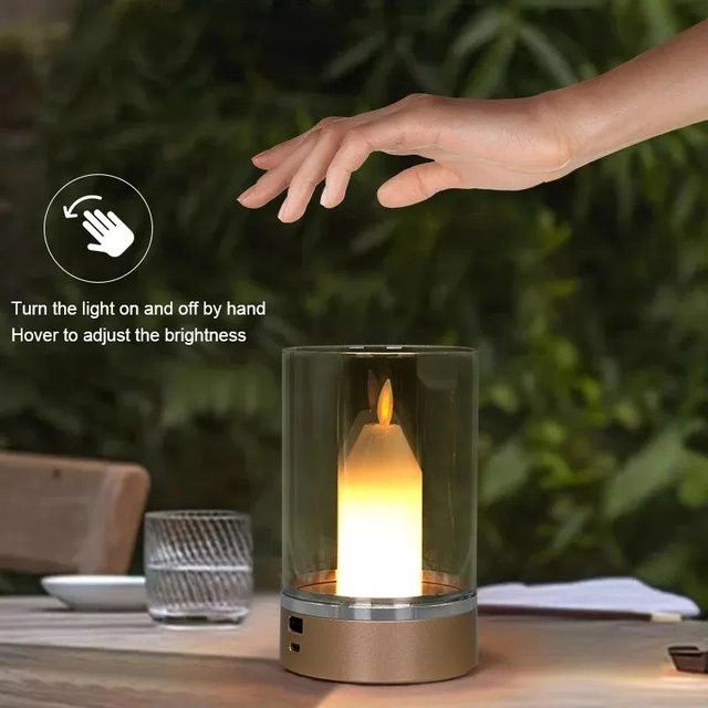 FPOO Sensor-LED-Kerze mit wiederaufladbarem Nachtlicht und flammenlosem Dochtlicht - Bild 1