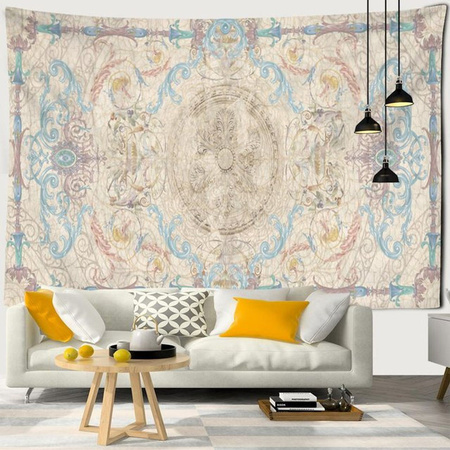 Geprägter Wandteppich im Bohemian Stil von Super Six mit abstraktem Engel-Motiv, mehrfarbig, B/H: 95 x 70 cm