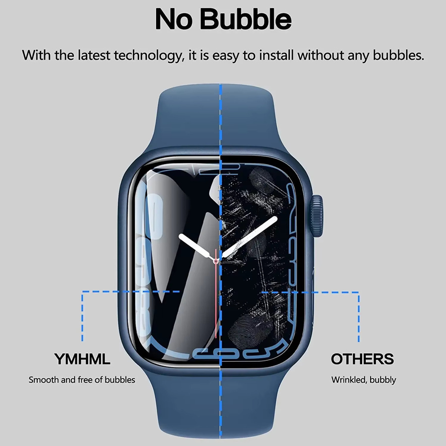 Apple Watch Displayschutzfolie, 3D gebogen, transparent, Unisex - Bild 2