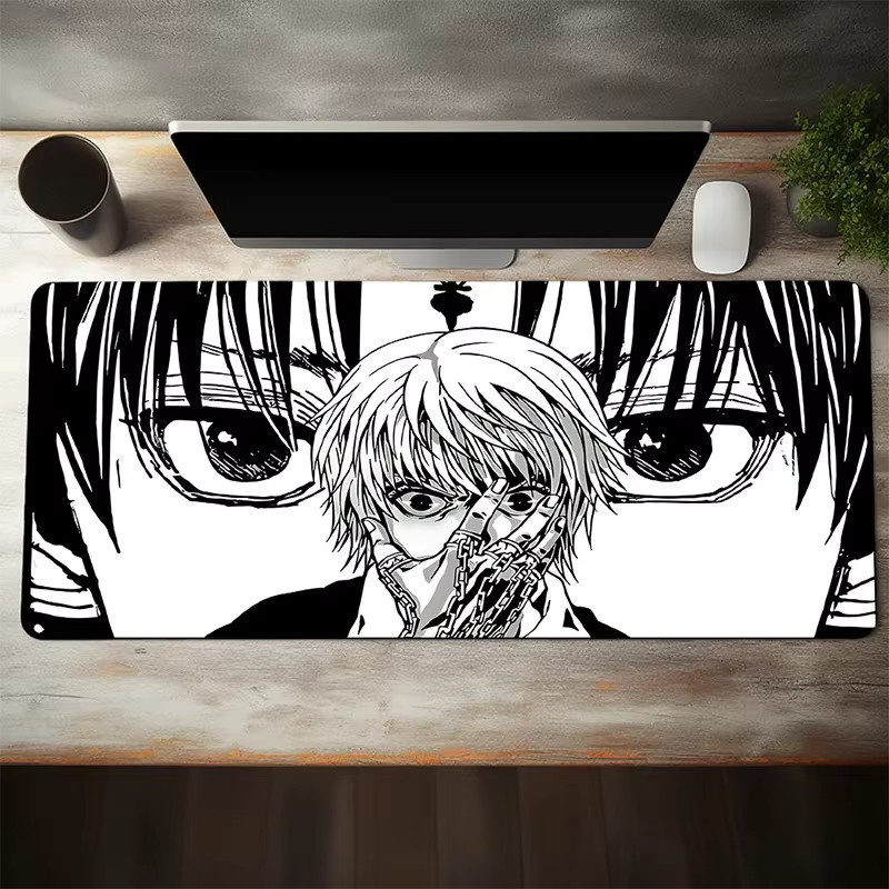Potdemiel XXL Gaming-Mauspad mit Anime-Charakter in Multicolour, rutschfeste Schreibtischmatte für PC und Laptop - Bild 3