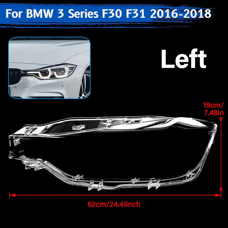 XIONGXIONG Scheinwerferabdeckung transparent für BMW 3er-Serie F30 F31 (2016–2018) - Bild 2