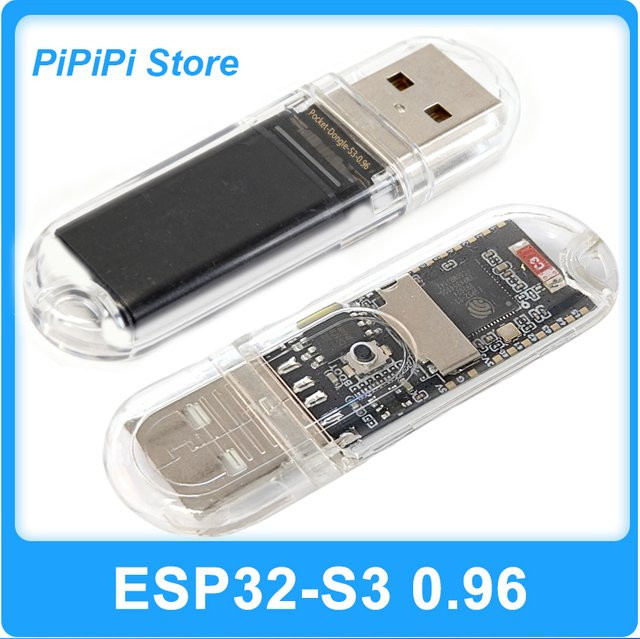 Spotpear ESP32 S3 Dongle Development Board mit 0,96 Zoll ST7735 IPS LCD Display, ESP32-S3R8 Chip, 8 MB PSRAM, 16 MB Flash, Schwarz - Bild 1