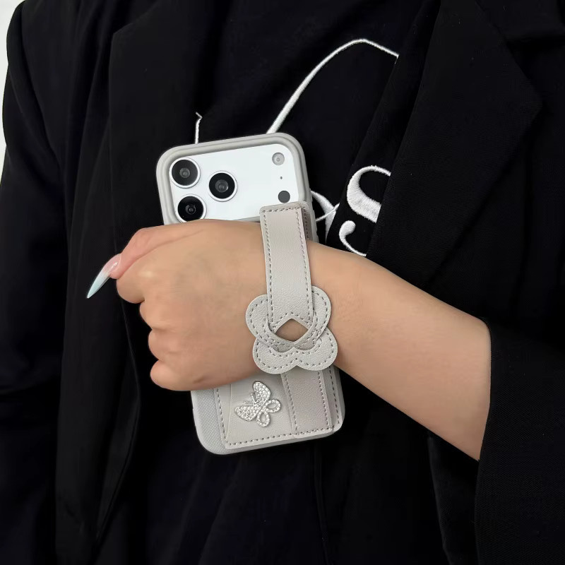 Silikon Handyhülle mit Handgelenkband und Flip Wallet für Xiaomi Mi Poco C85 C75 C65 C71 C61 Poco M5S M8 Pro M7 5G X6 in Blau - Bild 3
