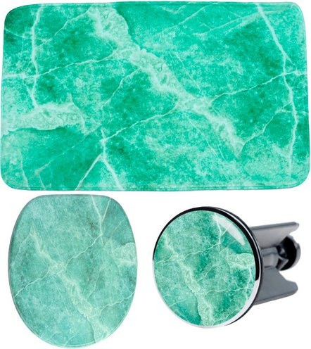 Sanilo Bad-Accessoire-Set, 3-teilig, Marmor Grün - Bild 1