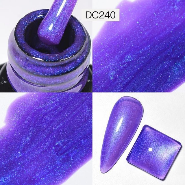 Aurora Glitzer-Gummi-Basisgel DC240, Metallic, Perleneffekt - Bild 1
