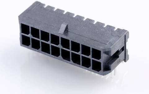 Molex Einbau-Stiftleiste Standard Schwarz 16-polig mit 3,00 mm Rastermaß - Bild 1