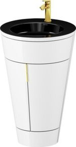 Duravit Waschtischunterschrank Starck 1 c-bonded Set, Weiß Hochglanz, B/T/H: 56 x 60,5 x 86,4 cm - Bild 1
