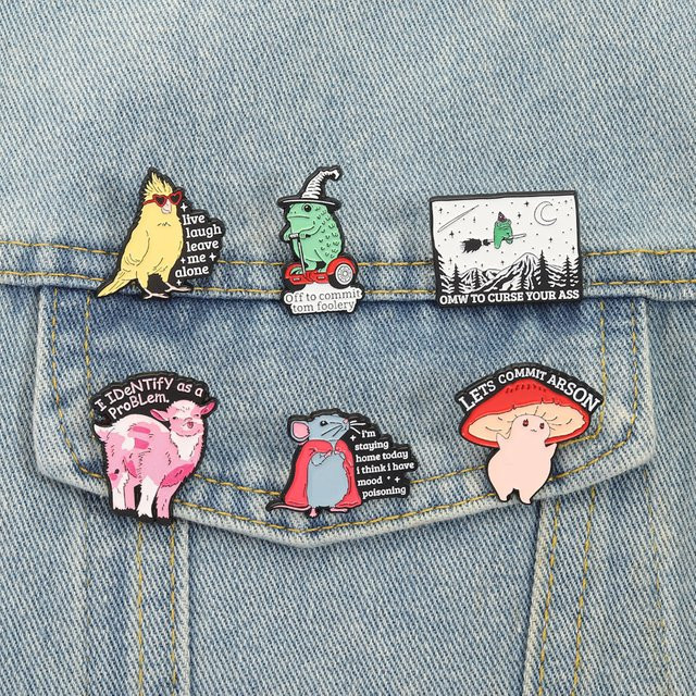 Miss Zoe Emaille-Anstecknadeln, Tiermotive, Unisex - Bild 1