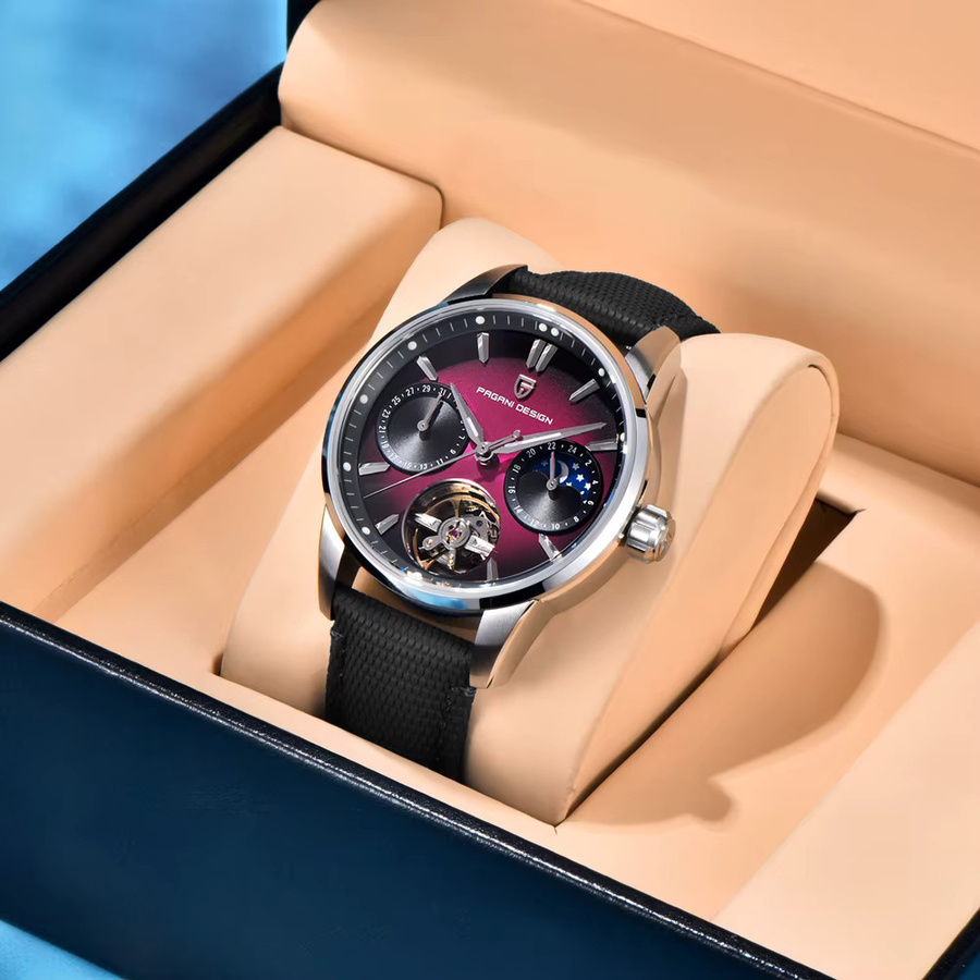 Pagani Design Armbanduhr, Automatik, Herren, Tourbillon, Mondphase - Bild 3