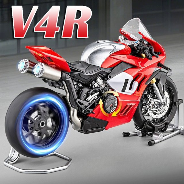 RMZ city Miniatur Modell Motorrad, 1:9, Metall, Rot - Bild 1