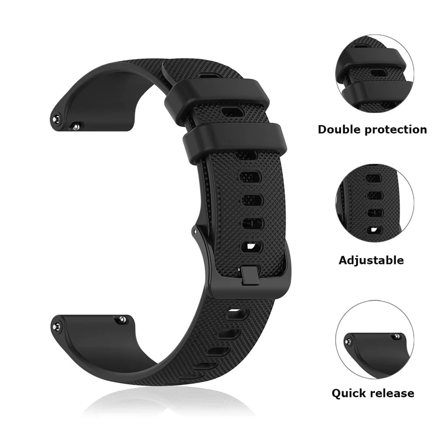 Uhrenarmband Silikon, 22 mm, 20 mm, Unisex - Bild 5