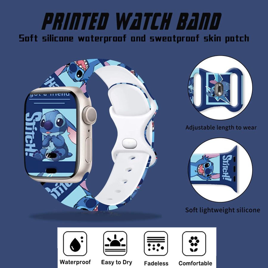 Disney Stitch Uhrenarmband Silikon, Bunt, Unisex - Bild 2
