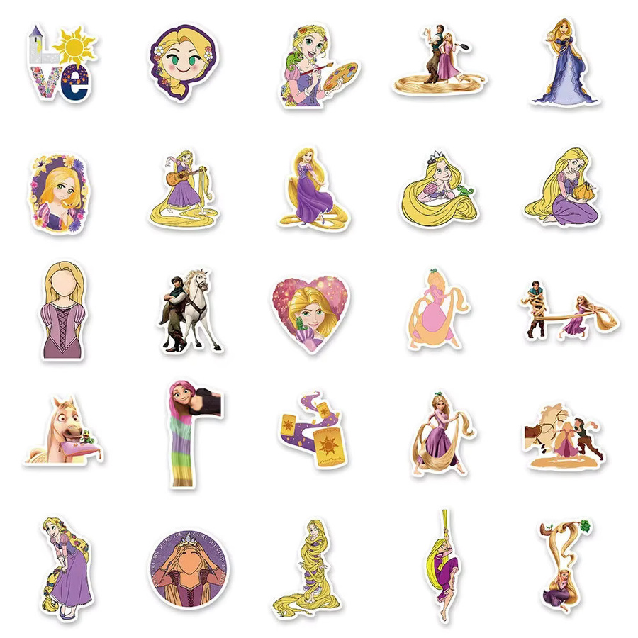 Disney Tangled Rapunzel Vinyl Aufkleber für Kinder, Wasserdicht, Mehrfarbig - Bild 2