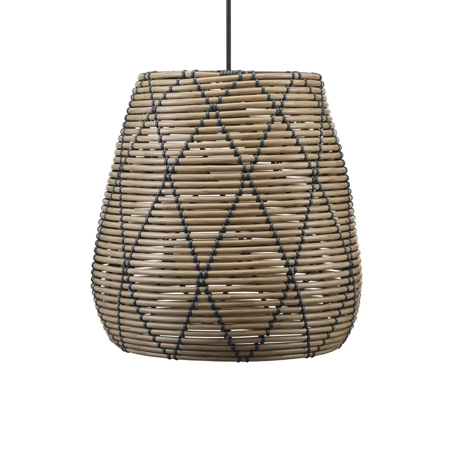 PR Home Lollo Außenpendelleuchte aus Rattan in Beige, B/T/H: 38 x 40 x 40 cm - Bild 2