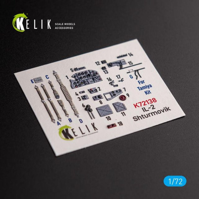 Tamiya Il-2 Shturmovik - Interior 3D-Decals - Bild 1