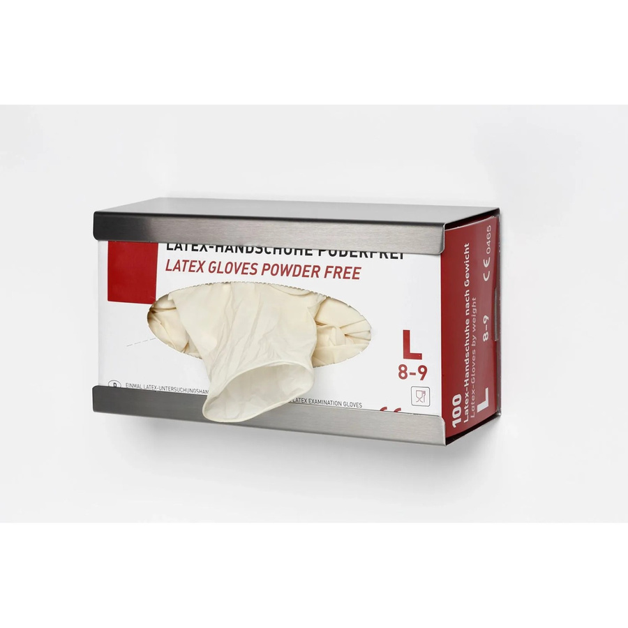 PROREGAL Wandhalterung für Handschuhe und Handtuchbox aus Edelstahl in Silber, H x B x T: 13,3 x 25 x 7,8 cm - Bild 1