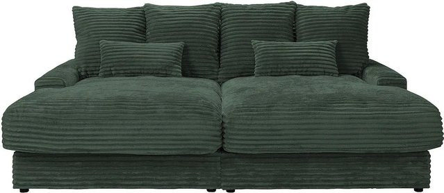 Calazo Sofa in Piniengrün aus Samtstoff ohne Schlafmöglichkeit Breite: 232 cm - Bild 1