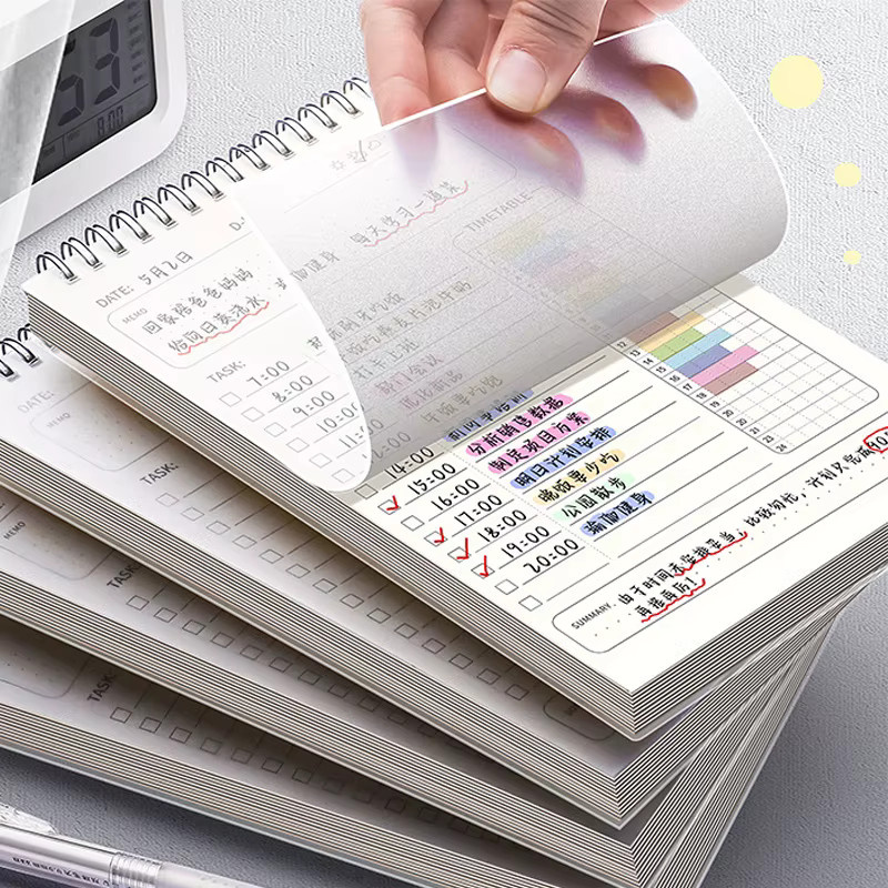 BOHY Plan To-Do-Liste A5 Agenda als Spiral-Notizbuch mit 160 Seiten in Weiß - Bild 2