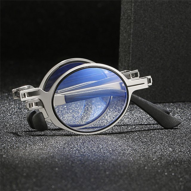 Lesebrille, randlos, Unisex, Metall, silber, Anti-Blau Licht - Bild 1