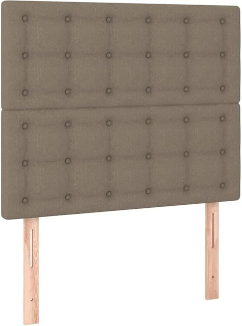 vidaXL LED Kopfteil in Beige mit USB-Ladeport und integrierter Leselampe, Breite: 90 cm, Tiefe: 5 cm, Höhe: 118 bis 128 cm - Bild 1
