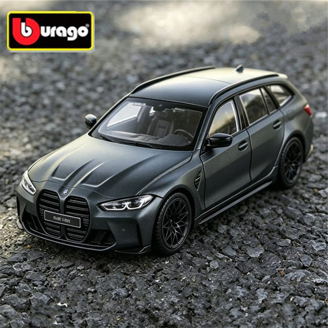 Bburago 2023 BMW M3 Touring G81 Kombi, Modellauto, 1:24, Metall, Weiß - Bild 1