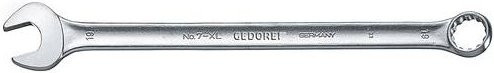 Gedore Ringmaulschlüssel 7 XL, SW 15 mm, extra lang, silberfarben, CV-Stahl - Bild 1