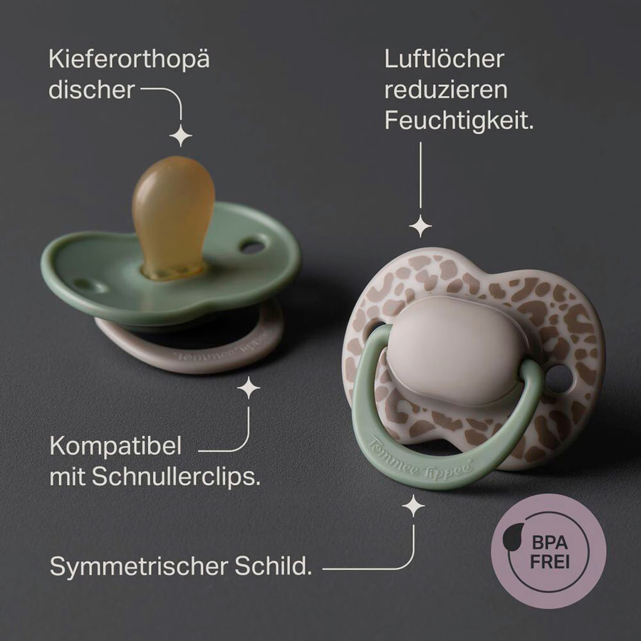 Tommee Tippee 2er-Pack Schnuller aus Latex in Multicolour für 18-36 Monate, BPA-frei und sterilisierbar - Bild 1