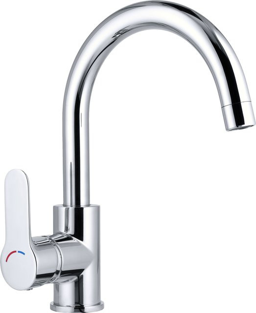 LIVARNO Einhebel-Armatur für Küche oder Waschbecken in Chrom/Silber mit schwenkbarem Auslauf und wassersparender Funktion - Bild 1