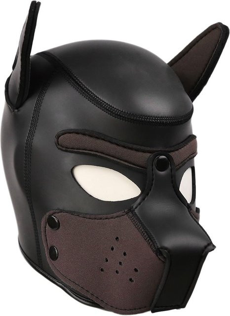 Janezhi Neopren-Welpenhaube, Tierkopfmaske, Schwarz - Bild 1