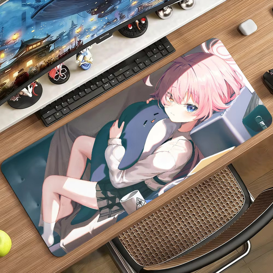Takanashi Hoshino Blue Archive Mauspad Multicolor rutschfeste Schreibtischunterlage für Laptop und Büro - Bild 5