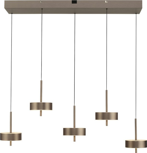 Paul Neuhaus Q-Rotate Pendelleuchte LED 5-flammig, braun, dimmbar mit Fernbedienung - Bild 1