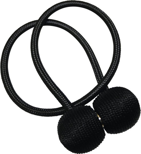 Gardinia Raffhalter Flex-S mit Magnet in Schwarz aus Kunststoff, 2 Stück - Bild 1