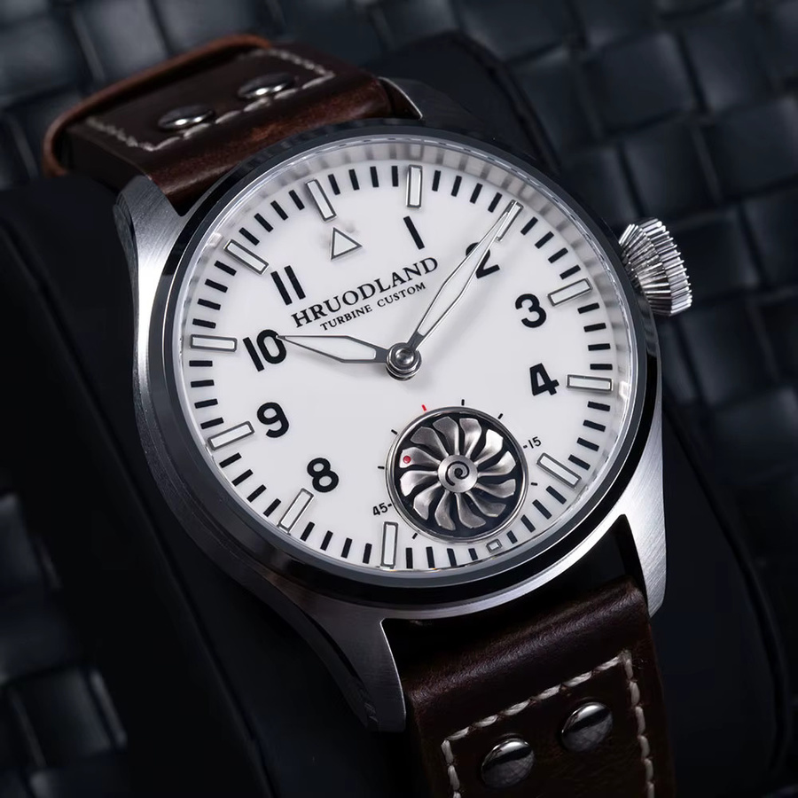 Hruodland Taucheruhr, Automatik, Edelstahl, Saphirglas, Leder, Herren - Bild 4