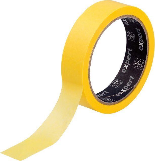 LUX-TOOLS Flachkrepp Exact Line Gelb, 25 m x 25 mm - Bild 1