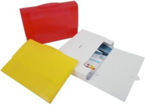 Eichner PP-Sammelmappe A4 mit Griff und Druckknopf in Rot, Füllhöhe: 4,5 cm - Bild 1