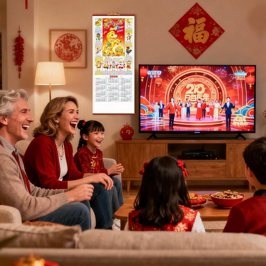 Wandkalender 2026 Jahr des Pferdes mit Monatsplaner und chinesischem Sternzeichen in Mehrfarbig - Bild 3