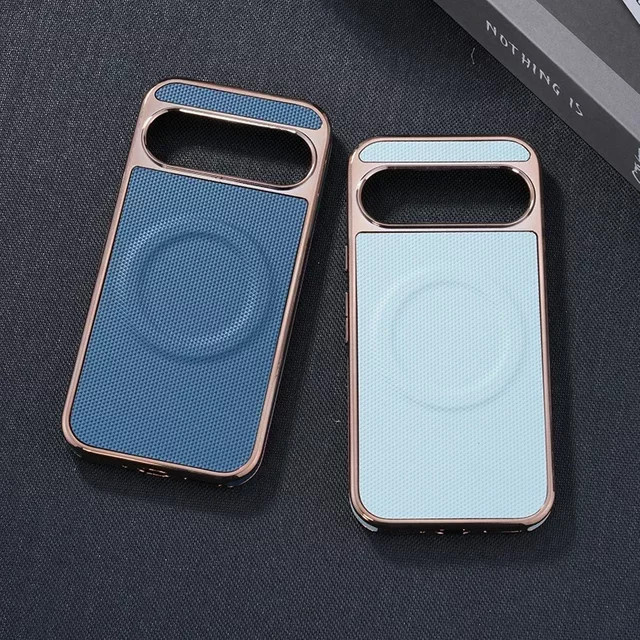 MagSafe Wireless Charging Case für Google Pixel 8 8 Pro 9 9 Pro 9A 10 Pro XL Magnetische Stoßfeste Luxusabdeckung in Gold und Blau - Bild 1