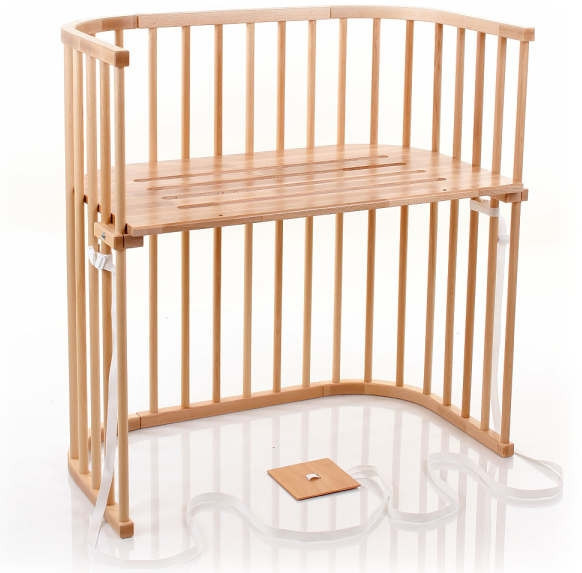 babybay Tobi Beistellbett Boxspring aus Buchenholz natur lackiert in Beige - Bild 1