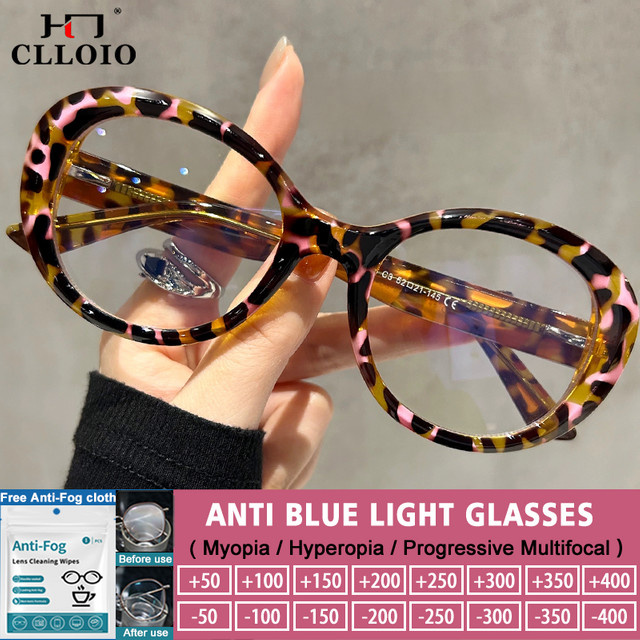 CLLOIO Lesebrille Damen, Vollrand, Rund, Multicolour, Blaulichtfilter - Bild 1