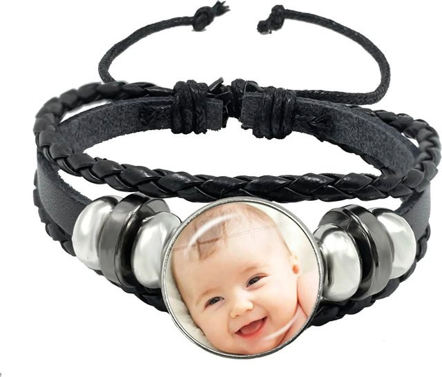 MSCHENGDORIS Lederarmband, Schwarz, Unisex - Bild 1