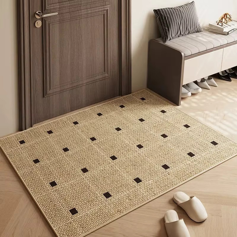 VIKAMA Fußmatte mit geometrischem Design in Beige, rutschfest und waschbar, B/T: 60 x 40 cm - Bild 1
